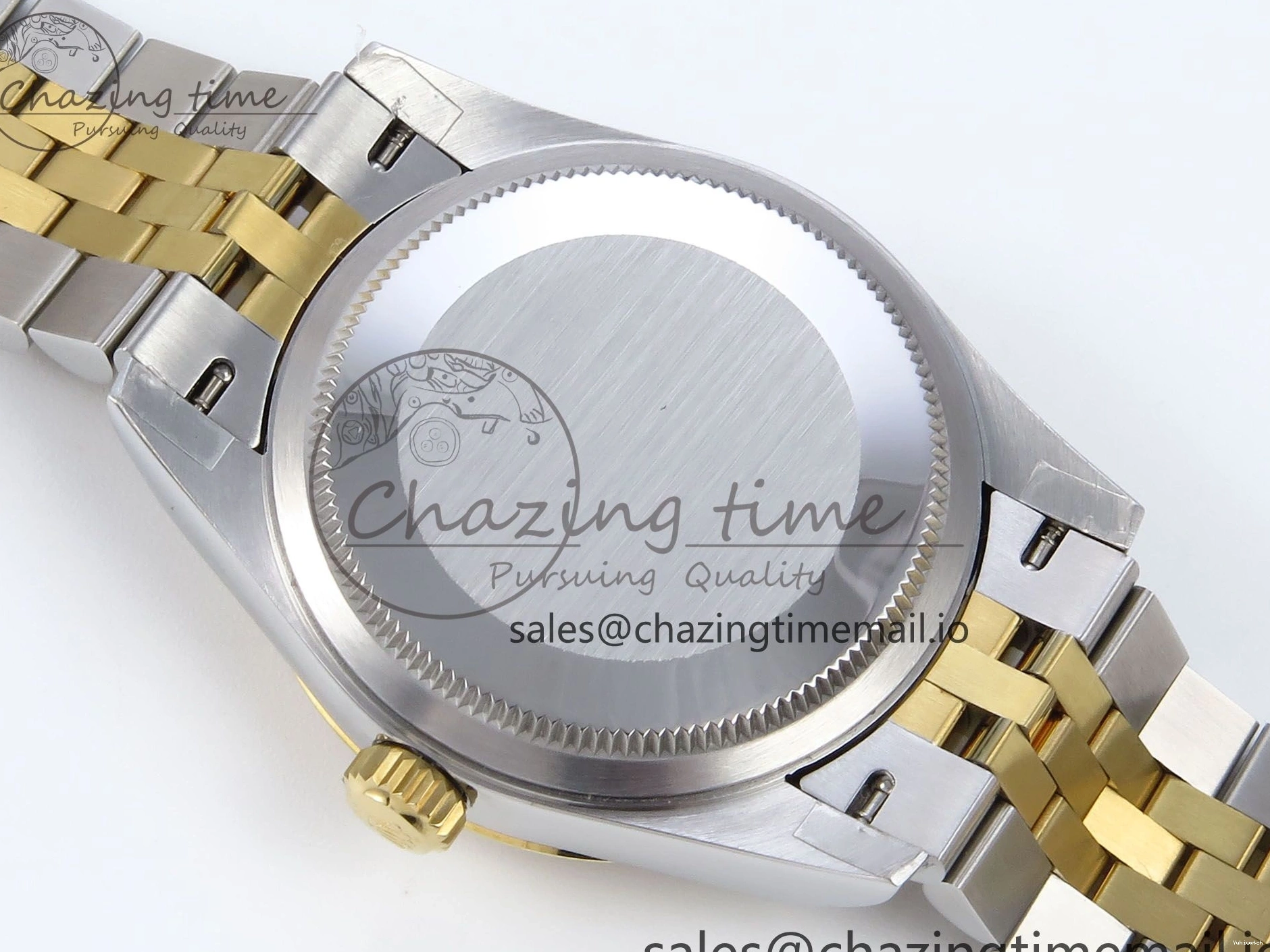 JARF 904L YG Diamonds SS Jubilee Edition Gray 278383RBR Roman 1:1 Best 31 on Steel Bracelet DateJust Dial HZ2236 0502